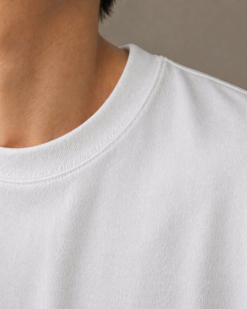 PockMAN Oversized Fit Cotton Classic Round Neck White Tshirt - Image 4