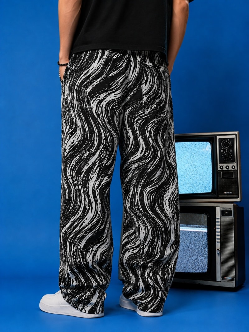 Pockman Men Zebra Printed Wise Leg Jogger - Image 5