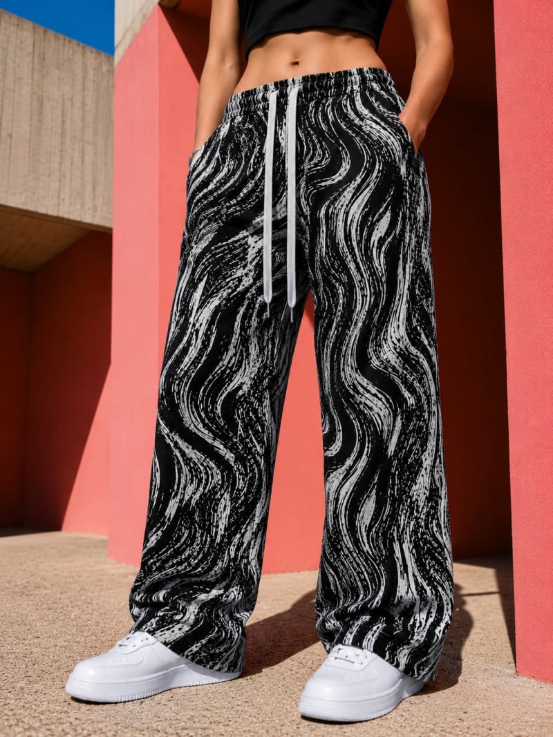 Pockman women Zebra Printed Wise Leg Jogger - Image 3
