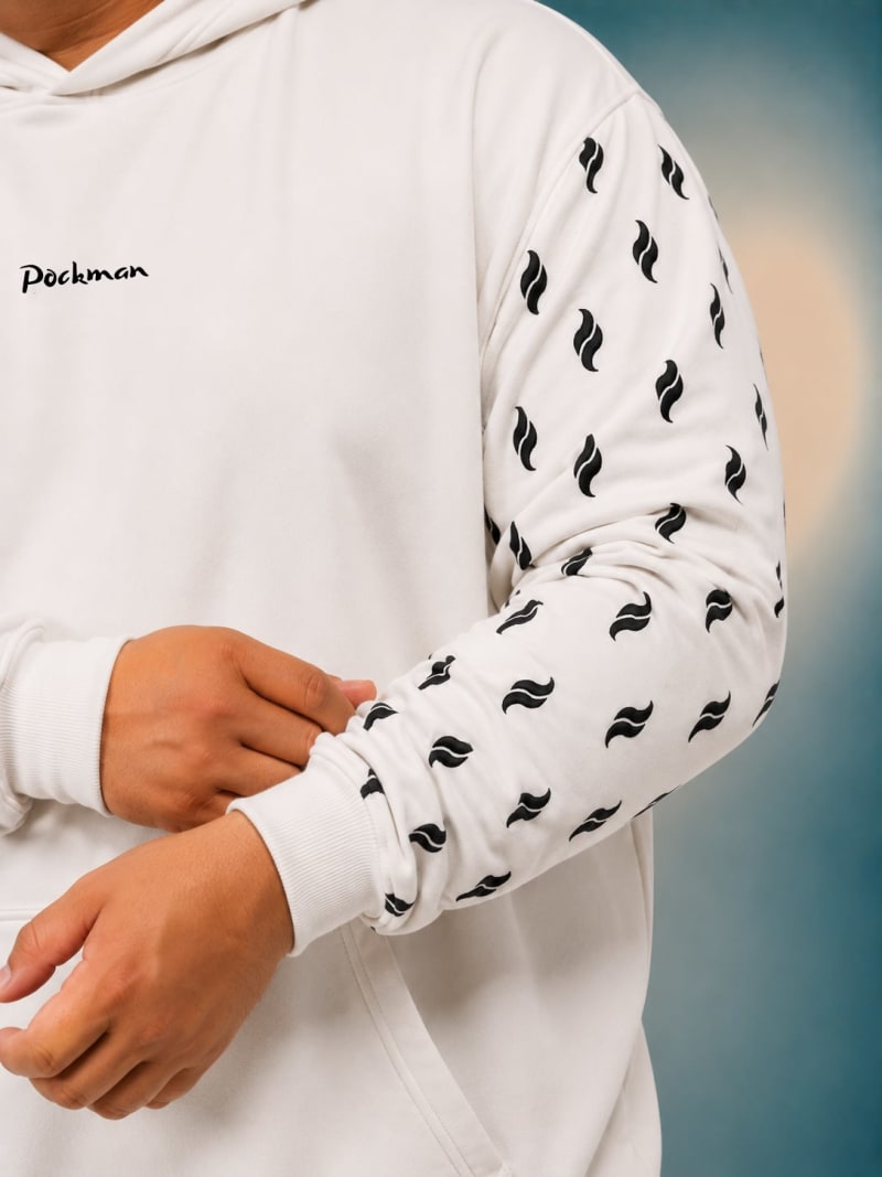 Pockman Men Premium Fleece & Signature Detail Hoodie - Image 8
