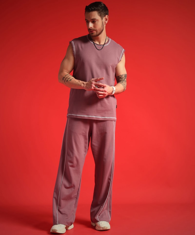 PockMAN Men Cotton Terry Contrast Thread Stitch Tank - Image 4