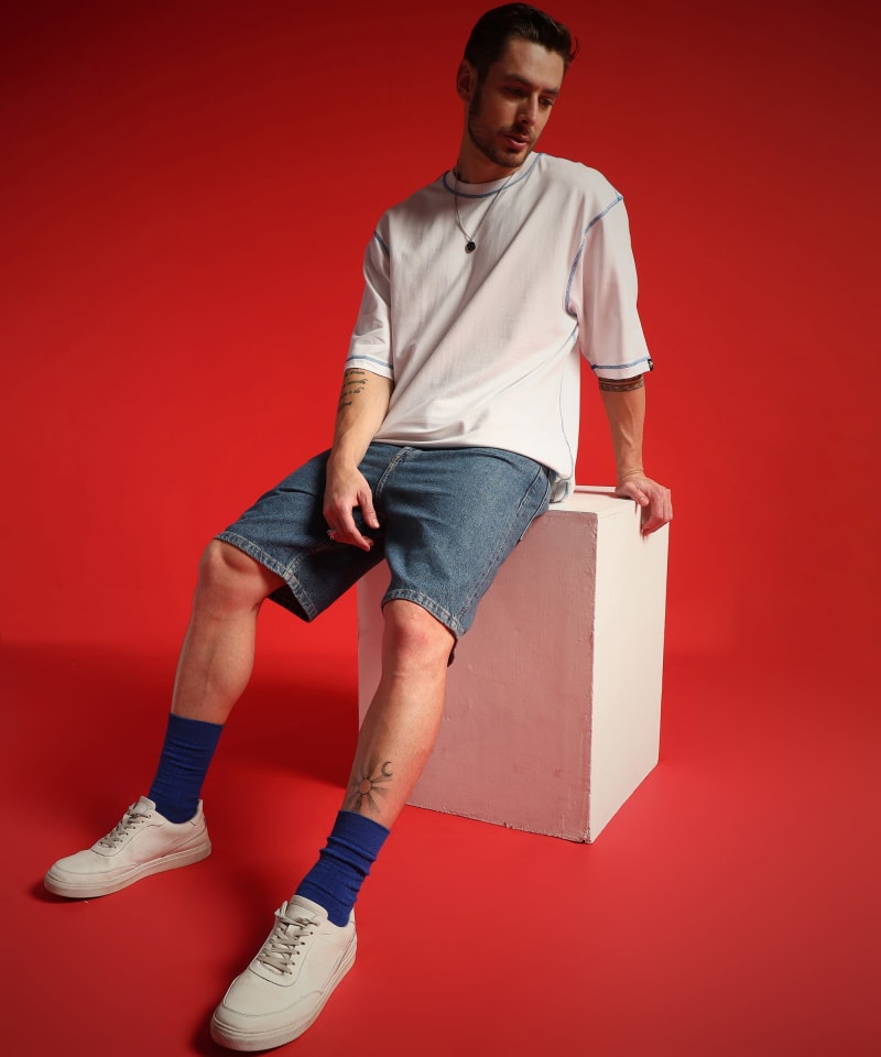 PockMAN Men Oversized Cotton Terry UltraVibes Tshirt - Image 4