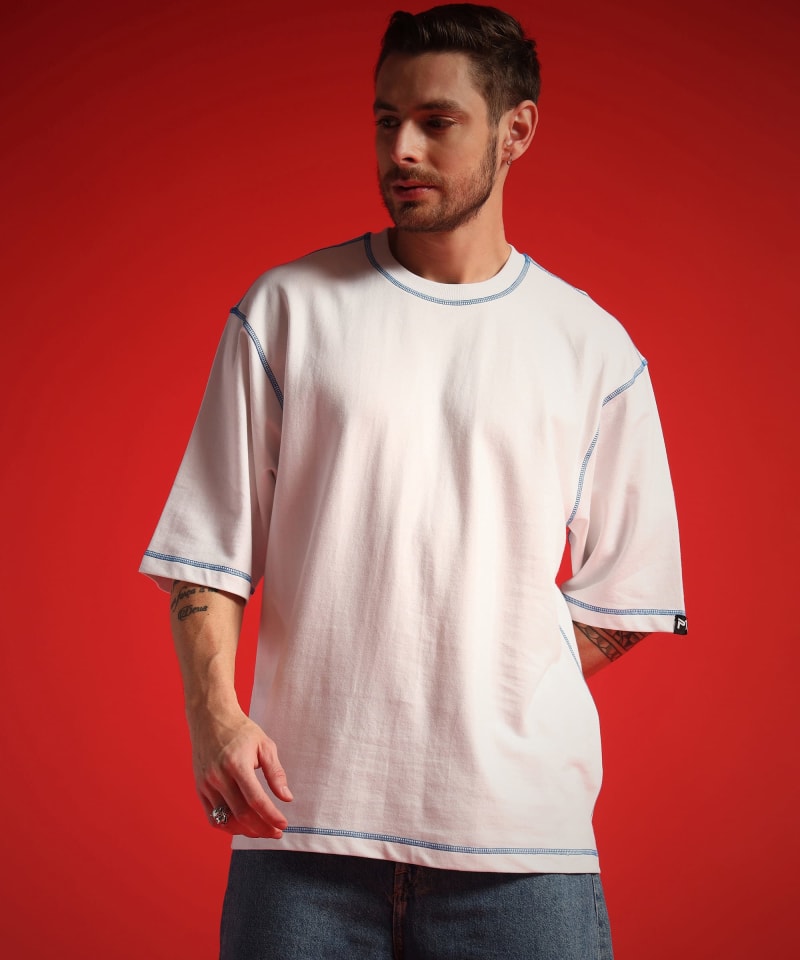 PockMAN Men Oversized Cotton Terry UltraVibes Tshirt - Image 5