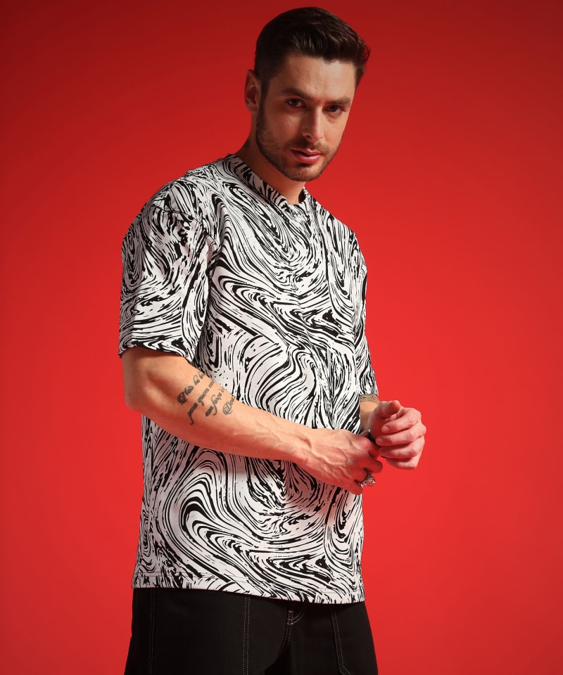 PockMAN Men Oversized Cotton Terry UltraVibes Tshirt - Image 5