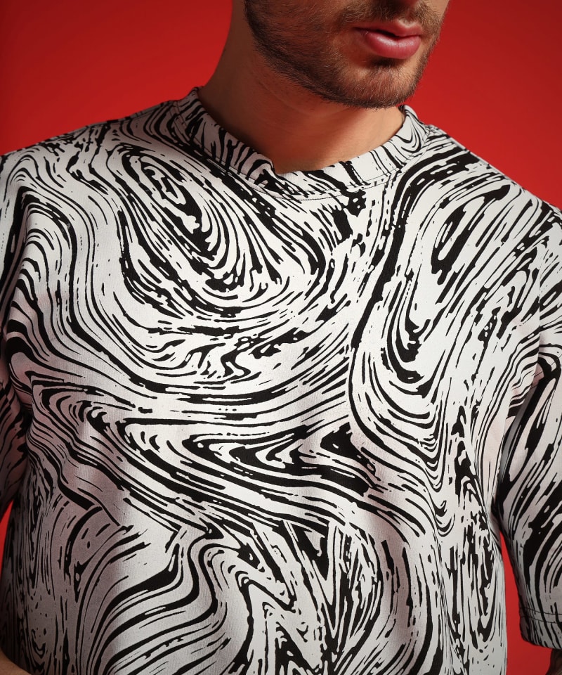 PockMAN Men Oversized Cotton Terry UltraVibes Tshirt - Image 6