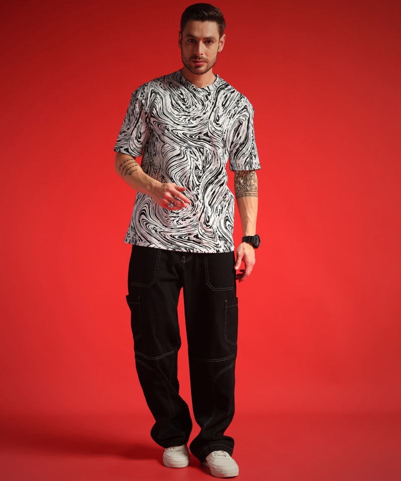 PockMAN Men Oversized Cotton Terry UltraVibes Tshirt - Image 4