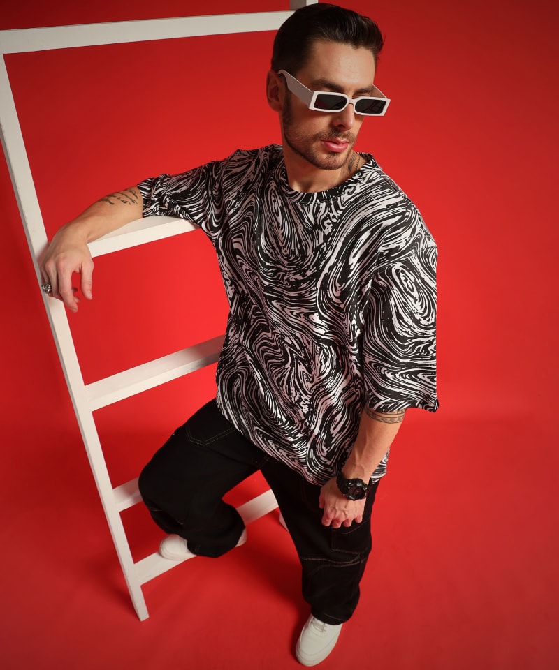 PockMAN Men Oversized Cotton Terry UltraVibes Tshirt - Image 3