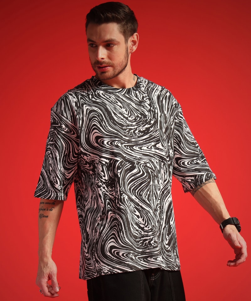 PockMAN Men Oversized Cotton Terry UltraVibes Tshirt - Image 5
