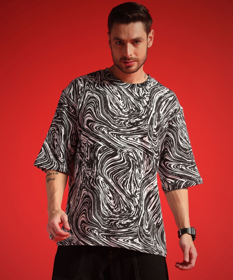 PockMAN Men Oversized Cotton Terry UltraVibes Tshirt - Image 4