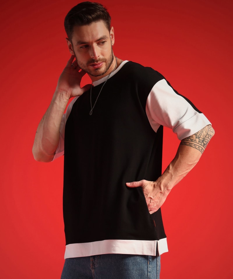 PockMAN Men Oversized Cotton Terry UltraVibes Tshirt - Image 3