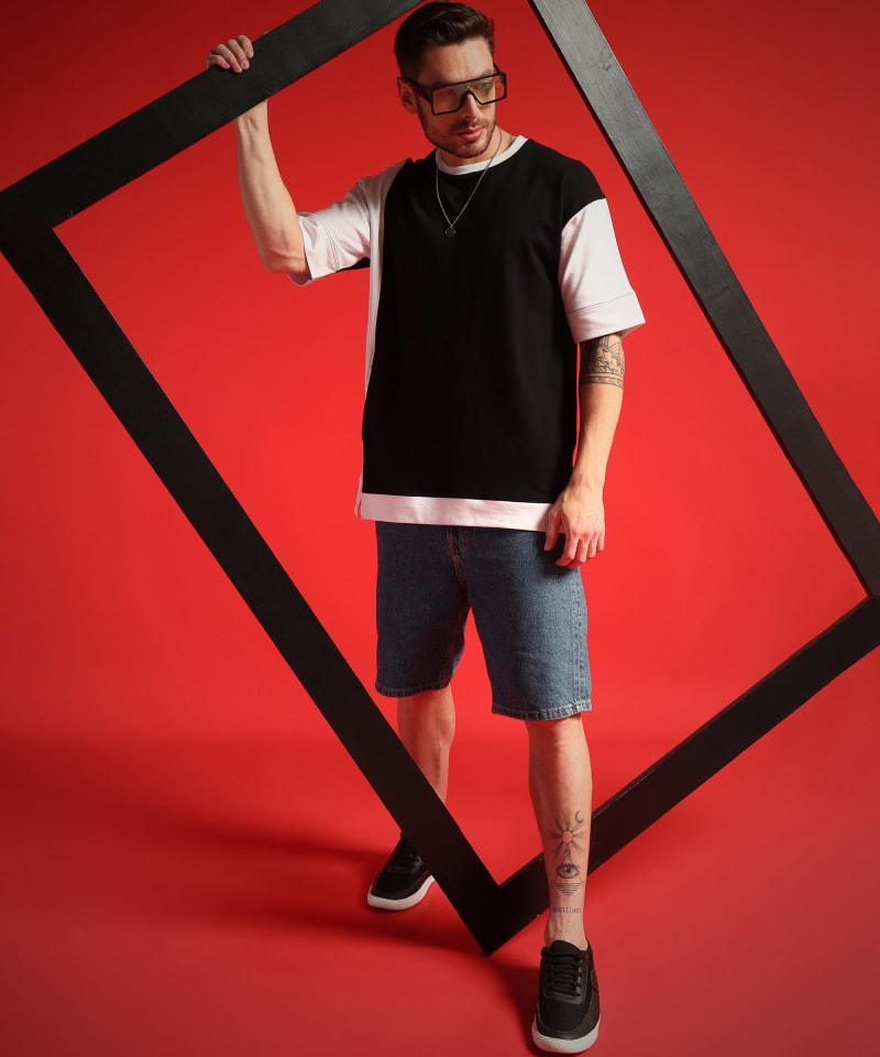 PockMAN Men Oversized Cotton Terry UltraVibes Tshirt - Image 4