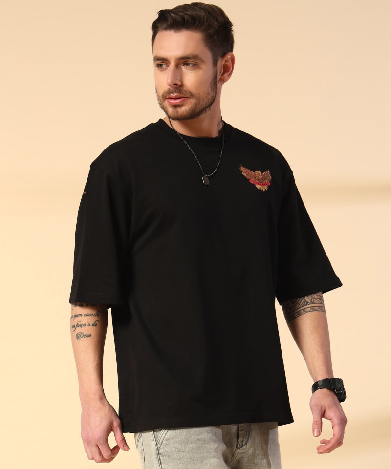 PockMAN Men Oversized Cotton Terry UltraVibes Tshirt - Image 4