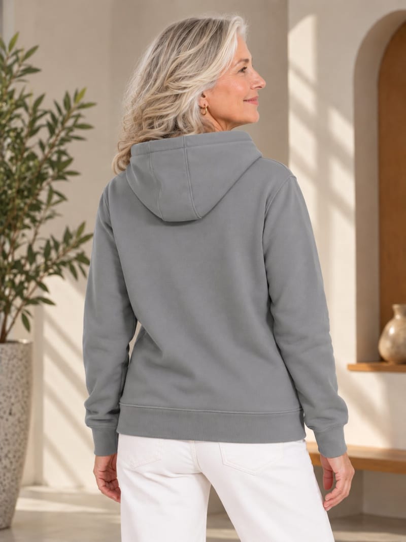 Pockman Premium 350 GSM Pure Cotton Fleece Dark Grey Hoodie - Image 5