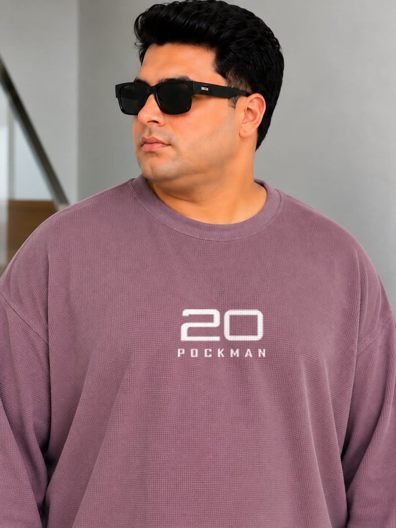 Built Different – Premium 240 GSM Cotton Waffle Full Sleeve Graphic T-Shirt - Image 3
