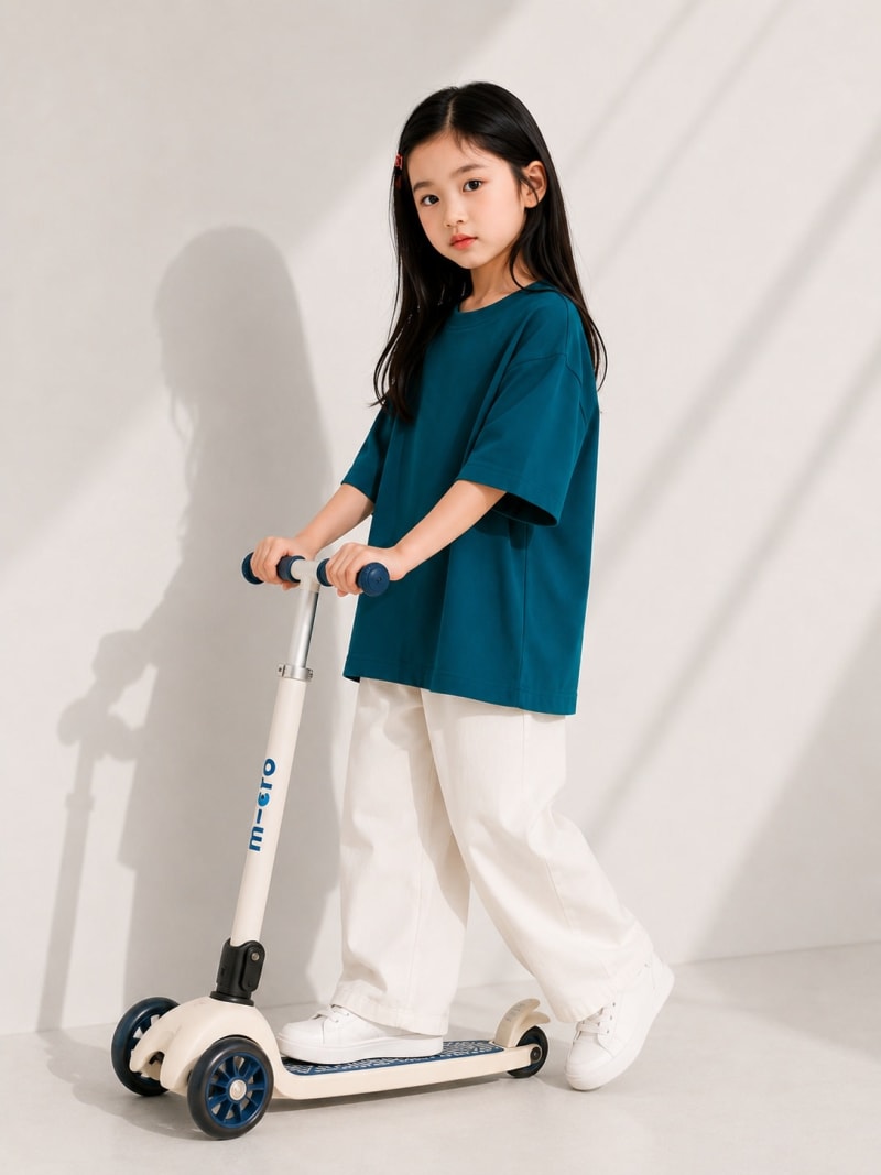 Pockman Girls's Premium Cotton Terry T-Shirt Combo | Pack of 3 - Image 3