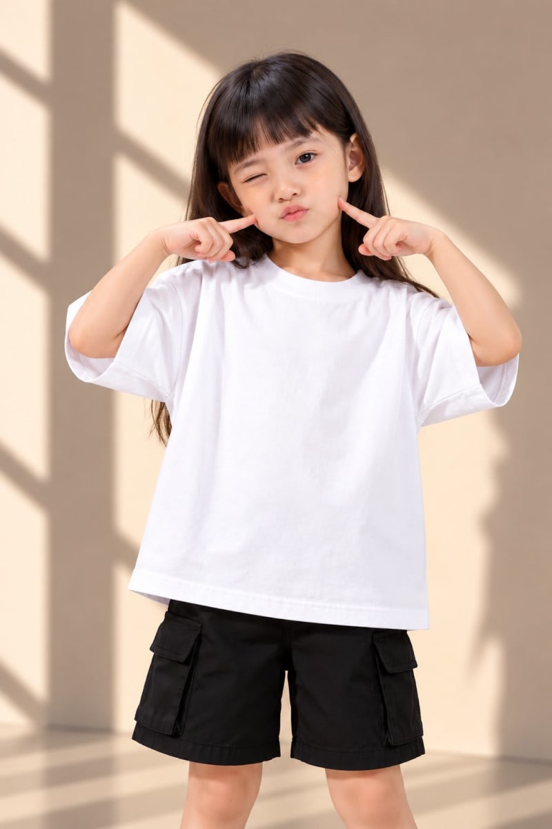 Pockman Girls's Premium Cotton Lightweight T-Shirt Combo | Pack of 4 - Image 3