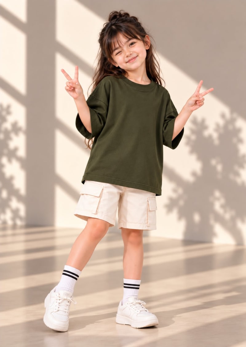 Pockman Girls's Premium Cotton Lightweight T-Shirt Combo | Pack of 4 - Image 4