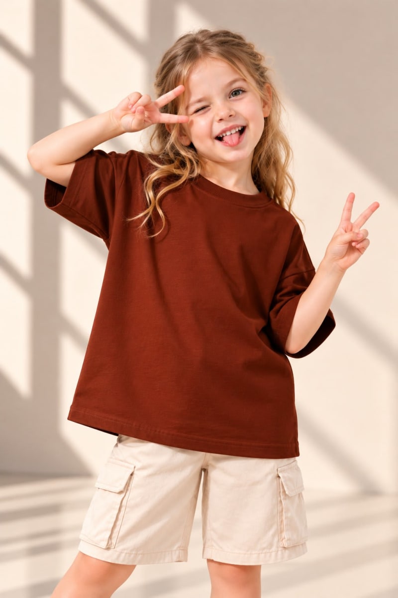 Pockman Girls's Premium Cotton Lightweight T-Shirt Combo | Pack of 4 - Image 3