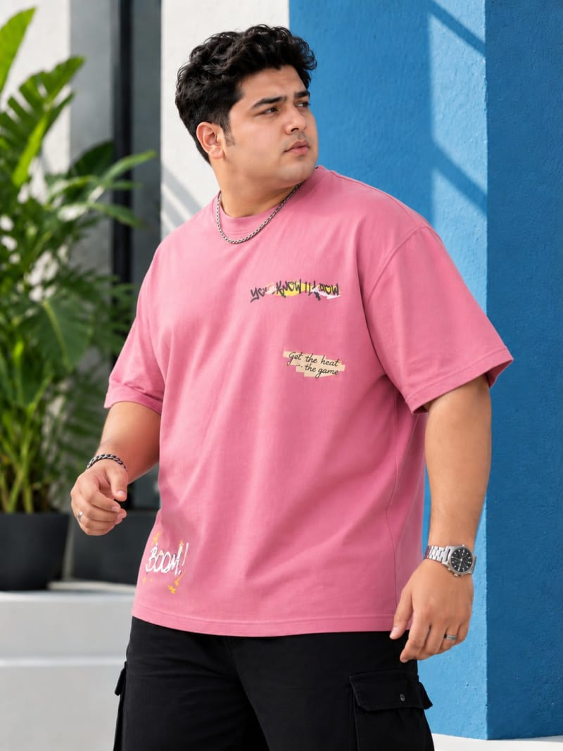 Pockman Premium Plus Size Printed Oversized T-shirt - Image 4