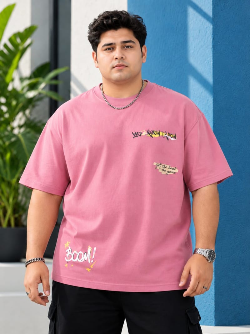 Pockman Premium Plus Size Printed Oversized T-shirt - Image 5