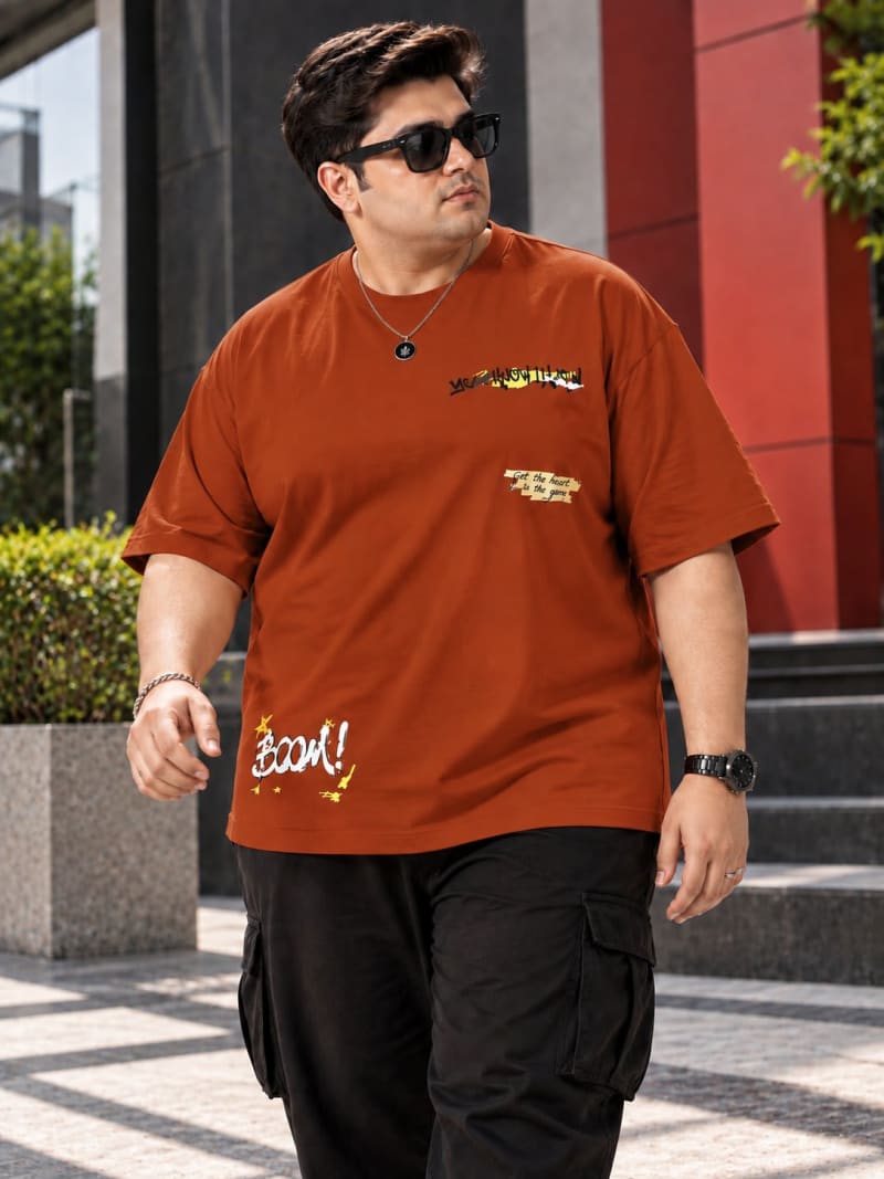 Pockman Premium Plus Size Printed Oversized T-shirt - Image 3