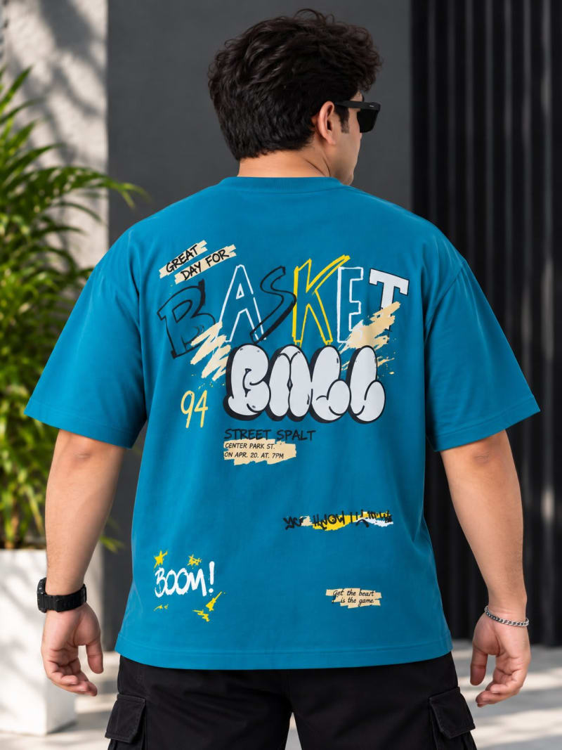 Pockman Premium Plus Size Printed Oversized T-shirt - Image 6