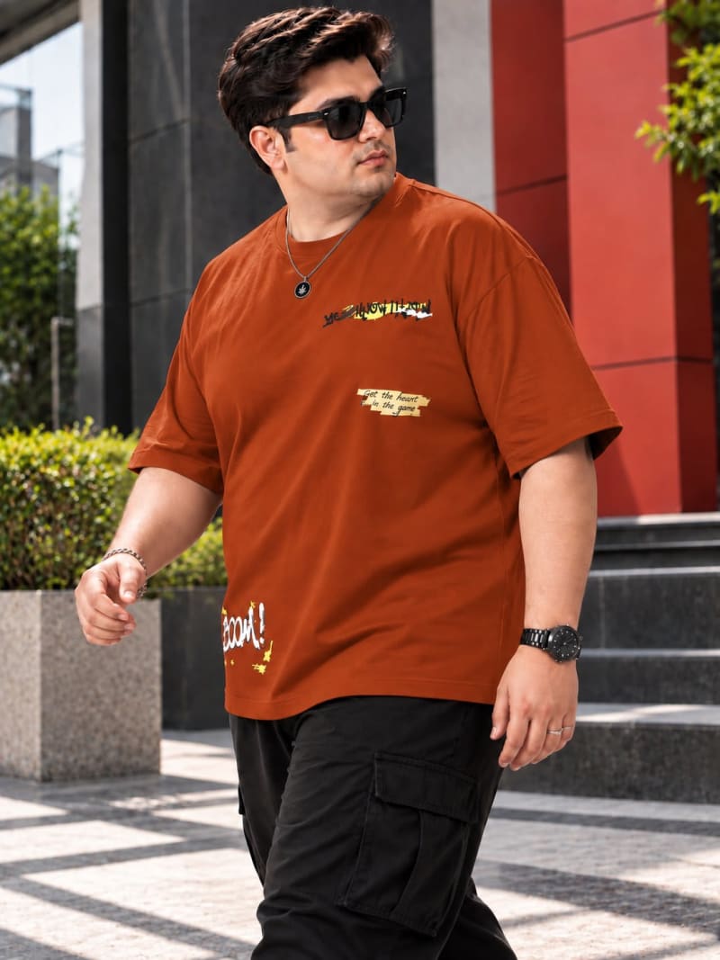 Pockman Premium Plus Size Printed Oversized T-shirt - Image 4
