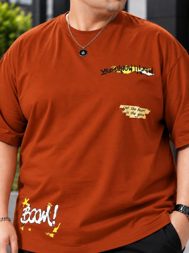 Pockman Premium Plus Size Printed Oversized T-shirt - Image 5