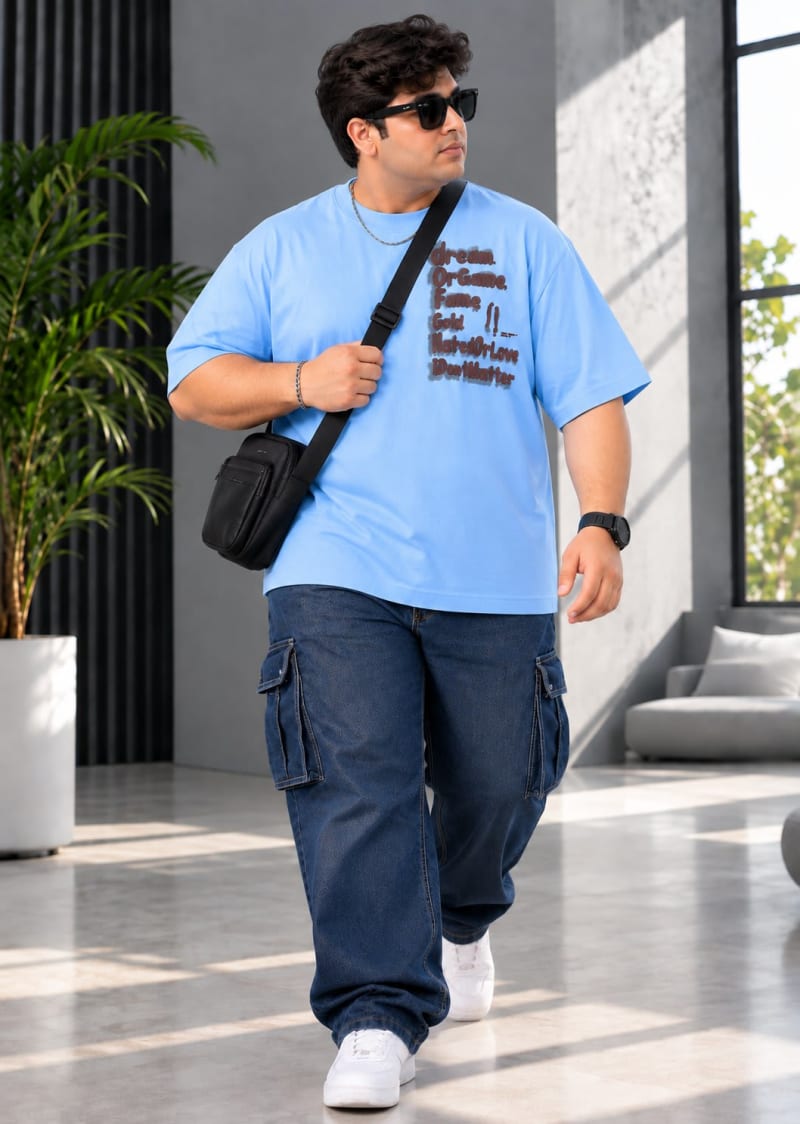 Pockman Premium Plus Size Printed Oversized T-shirt - Image 3