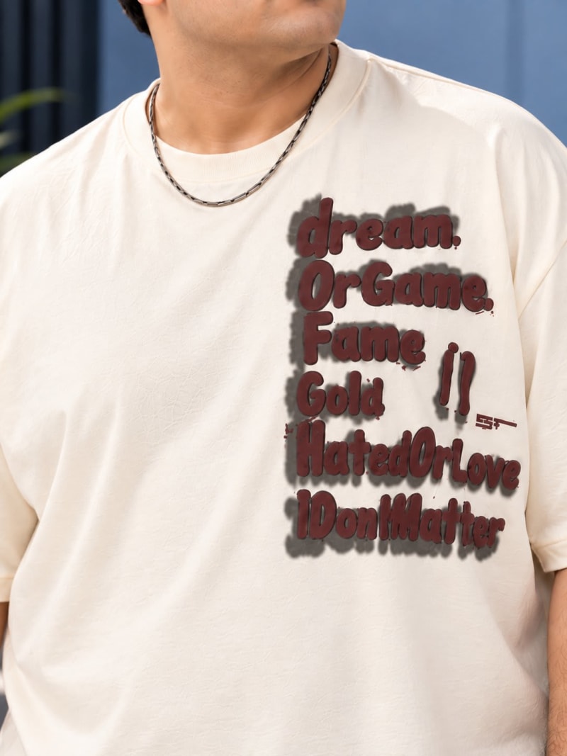 Pockman Premium Plus Size Printed Oversized T-shirt - Image 4
