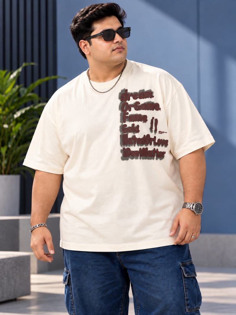 Pockman Premium Plus Size Printed Oversized T-shirt - Image 3