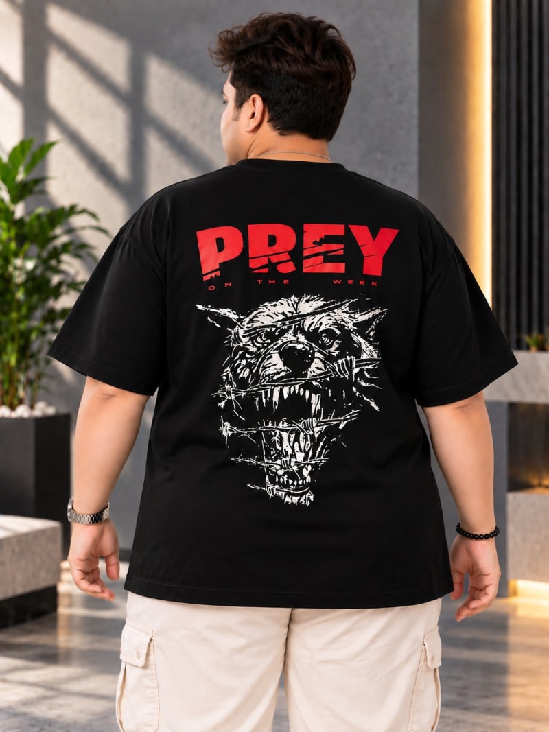 Pockman Premium Plus Size Printed Oversized T-shirt - Image 3