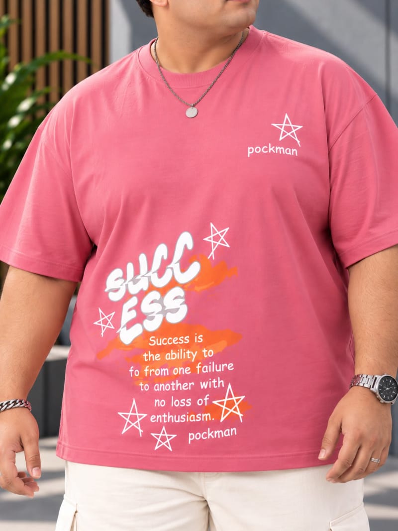 Pockman Premium Plus Size Printed Oversized T-shirt - Image 5