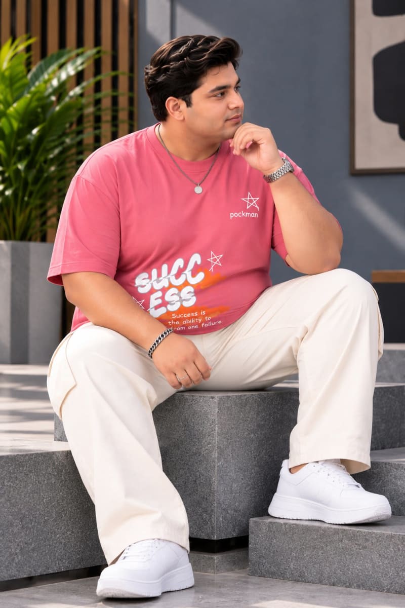 Pockman Premium Plus Size Printed Oversized T-shirt - Image 3