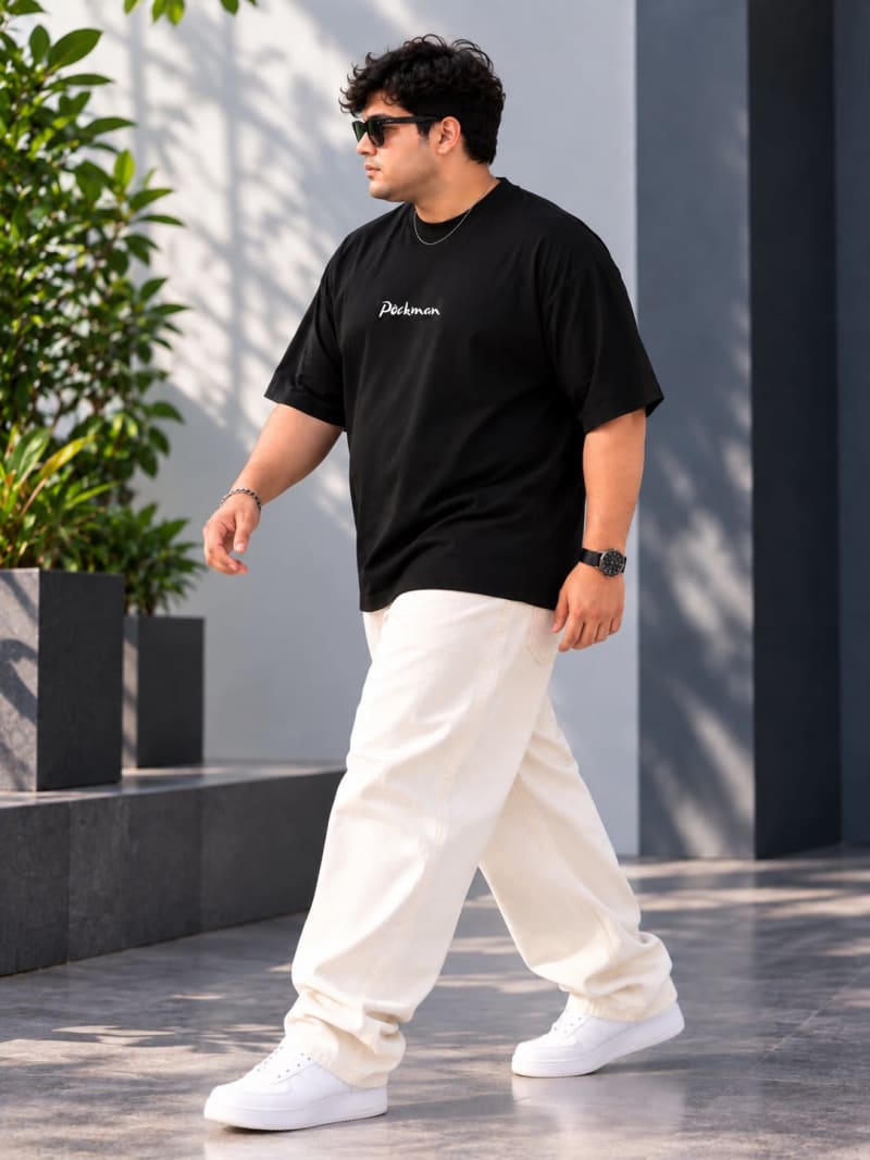 Pockman Premium Plus Size Printed Oversized T-shirt - Image 3
