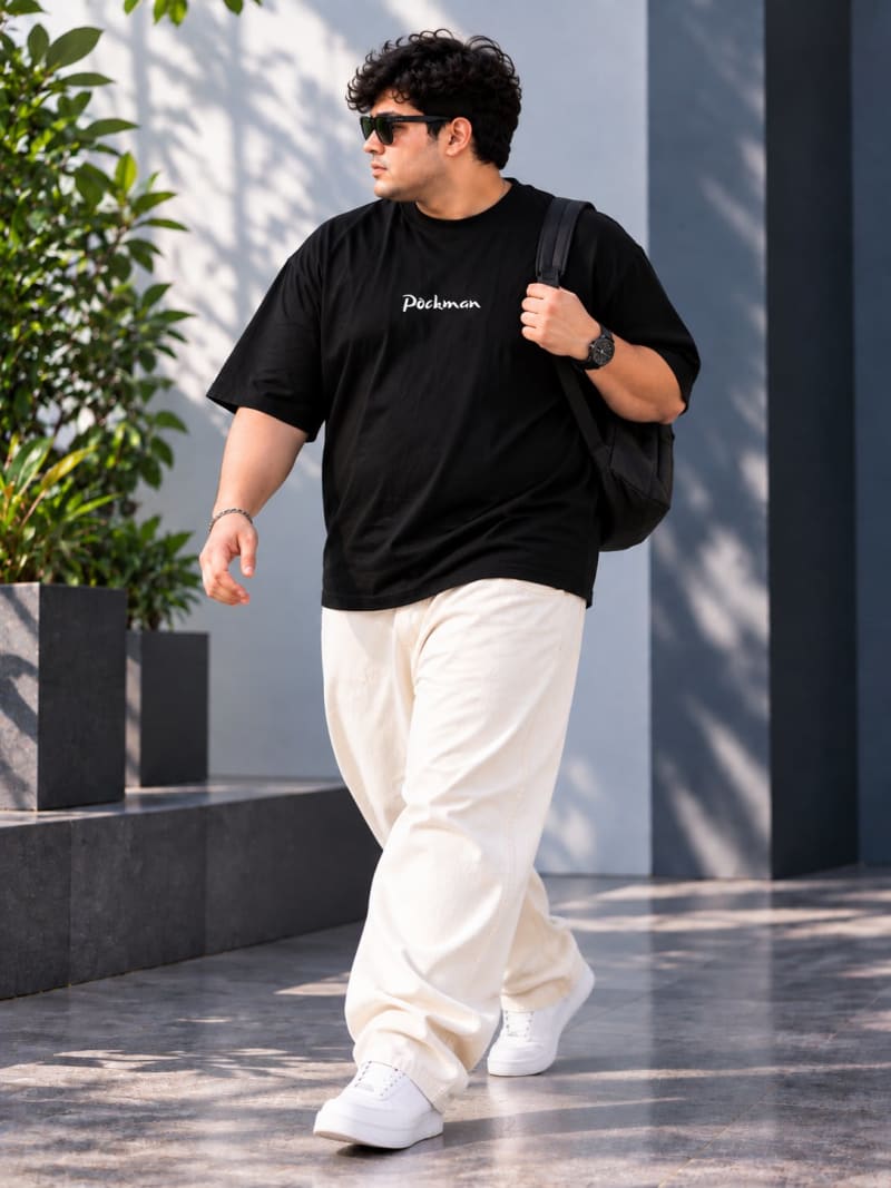 Pockman Premium Plus Size Printed Oversized T-shirt - Image 4