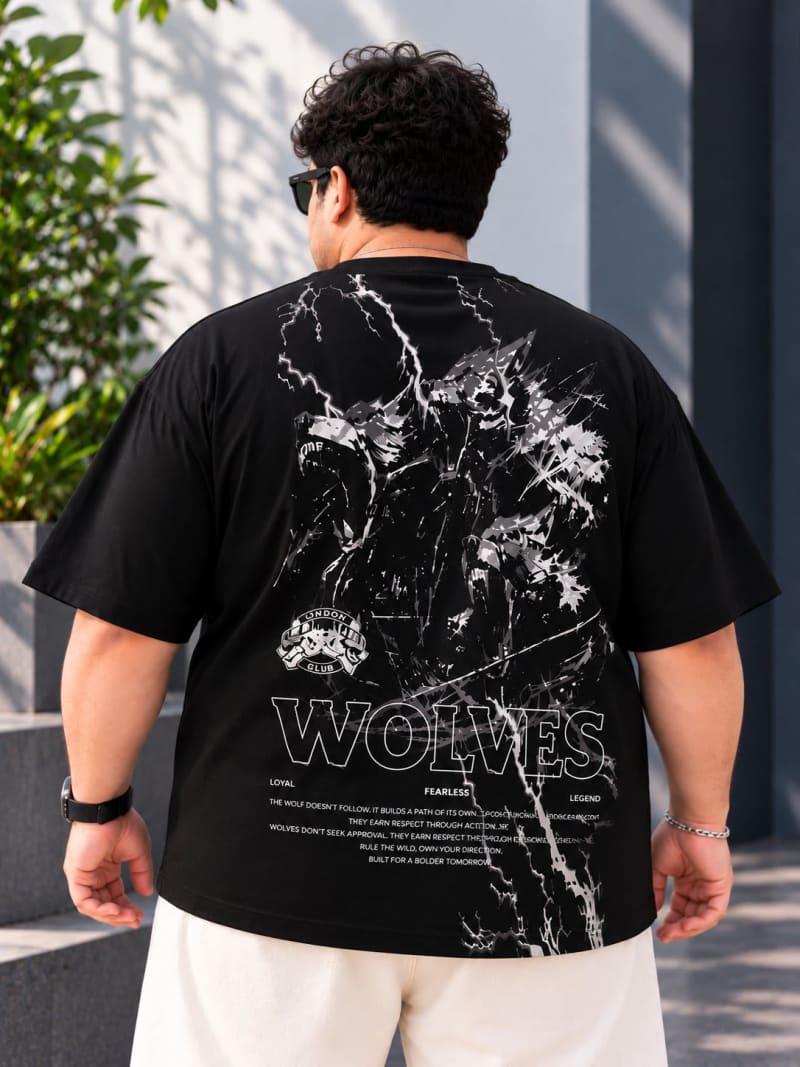 Pockman Premium Plus Size Printed Oversized T-shirt - Image 5