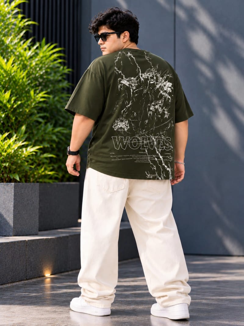 Pockman Premium Plus Size Printed Oversized T-shirt - Image 6