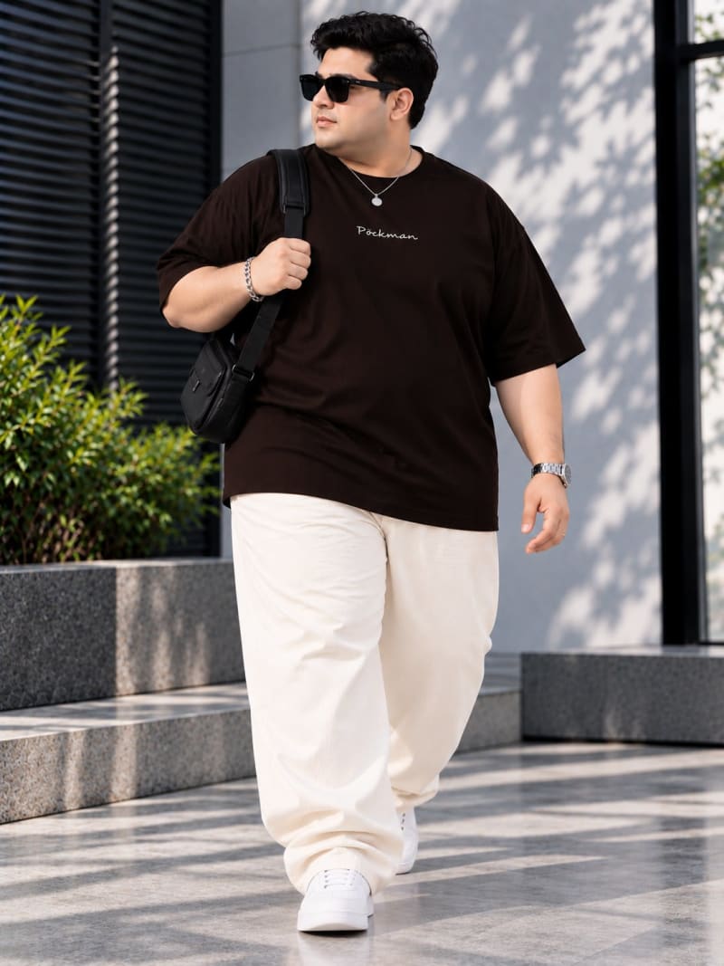 Pockman Premium Plus Size Printed Oversized T-shirt - Image 5