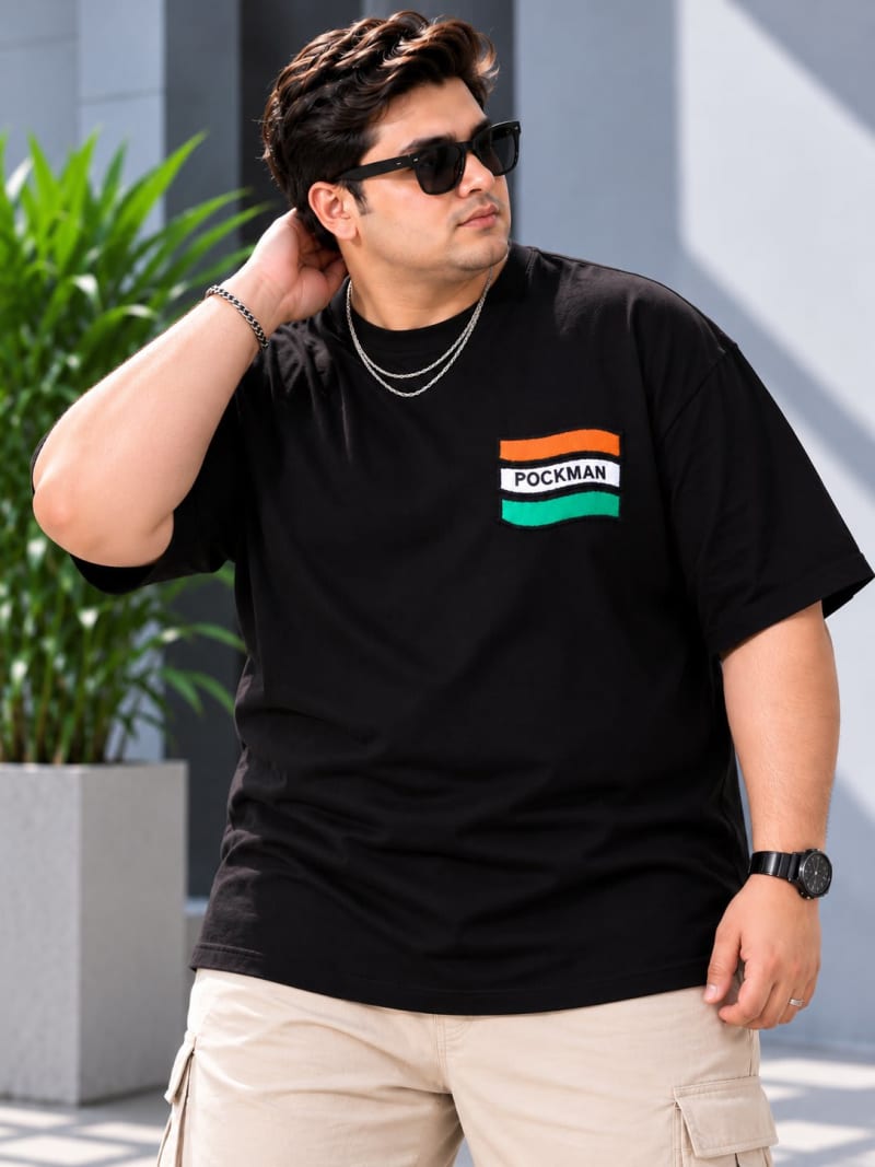 Pockman Premium Plus Size Printed Oversized T-shirt - Image 4