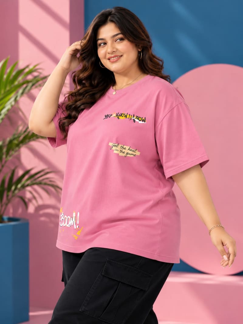 Pockman Premium Plus Size Printed Oversized T-shirt - Image 5