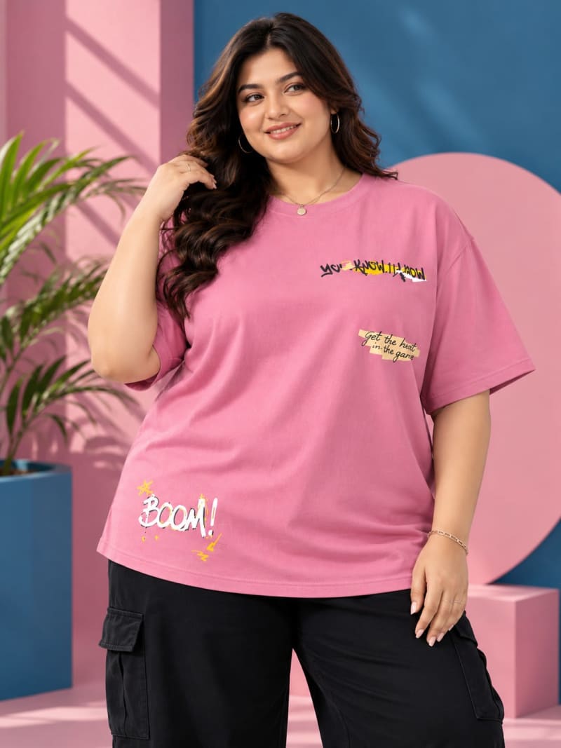 Pockman Premium Plus Size Printed Oversized T-shirt - Image 4