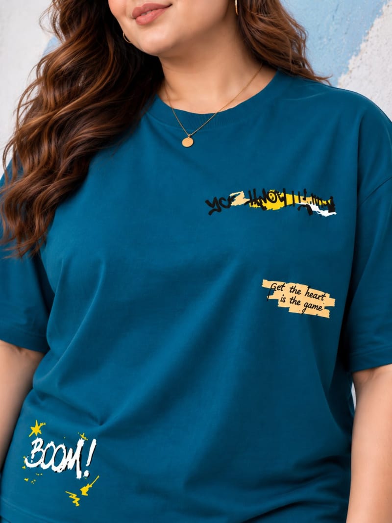 Pockman Premium Plus Size Printed Oversized T-shirt - Image 5