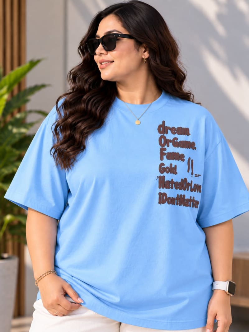 Pockman Premium Plus Size Printed Oversized T-shirt - Image 3