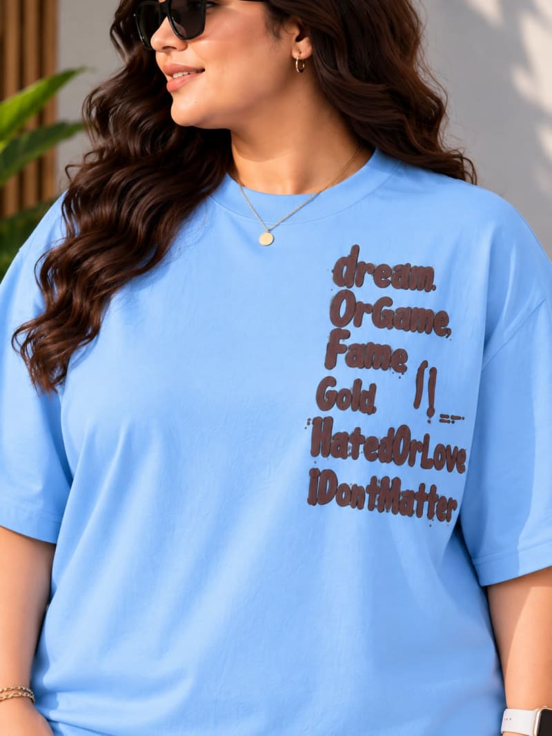Pockman Premium Plus Size Printed Oversized T-shirt - Image 5
