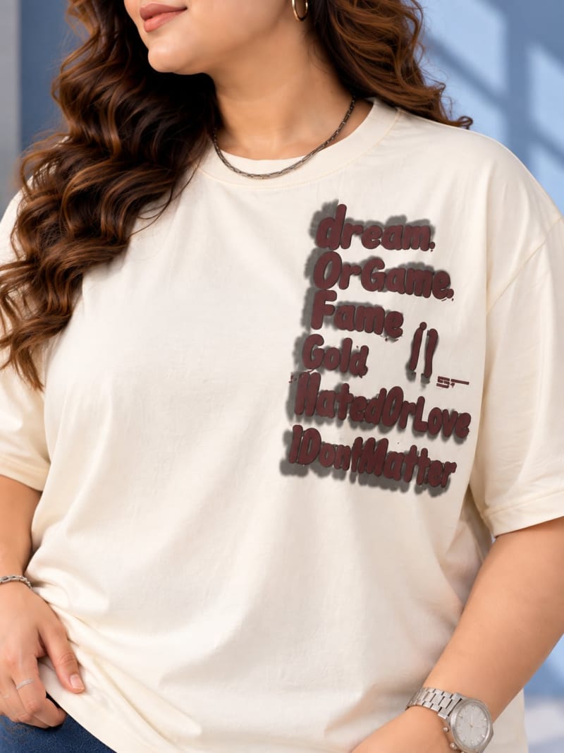 Pockman Premium Plus Size Printed Oversized T-shirt - Image 4