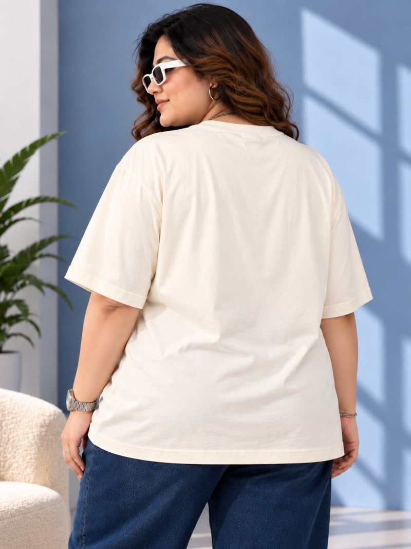 Pockman Premium Plus Size Printed Oversized T-shirt - Image 5