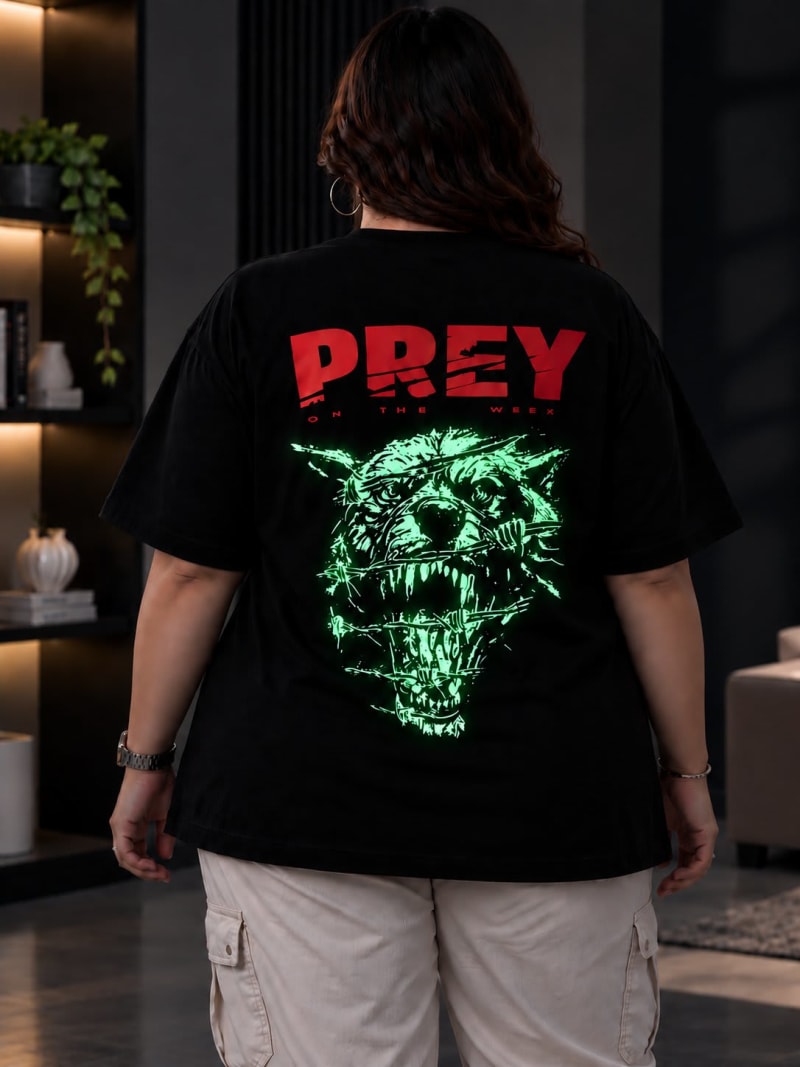 Pockman Premium Plus Size Printed Oversized T-shirt - Image 4
