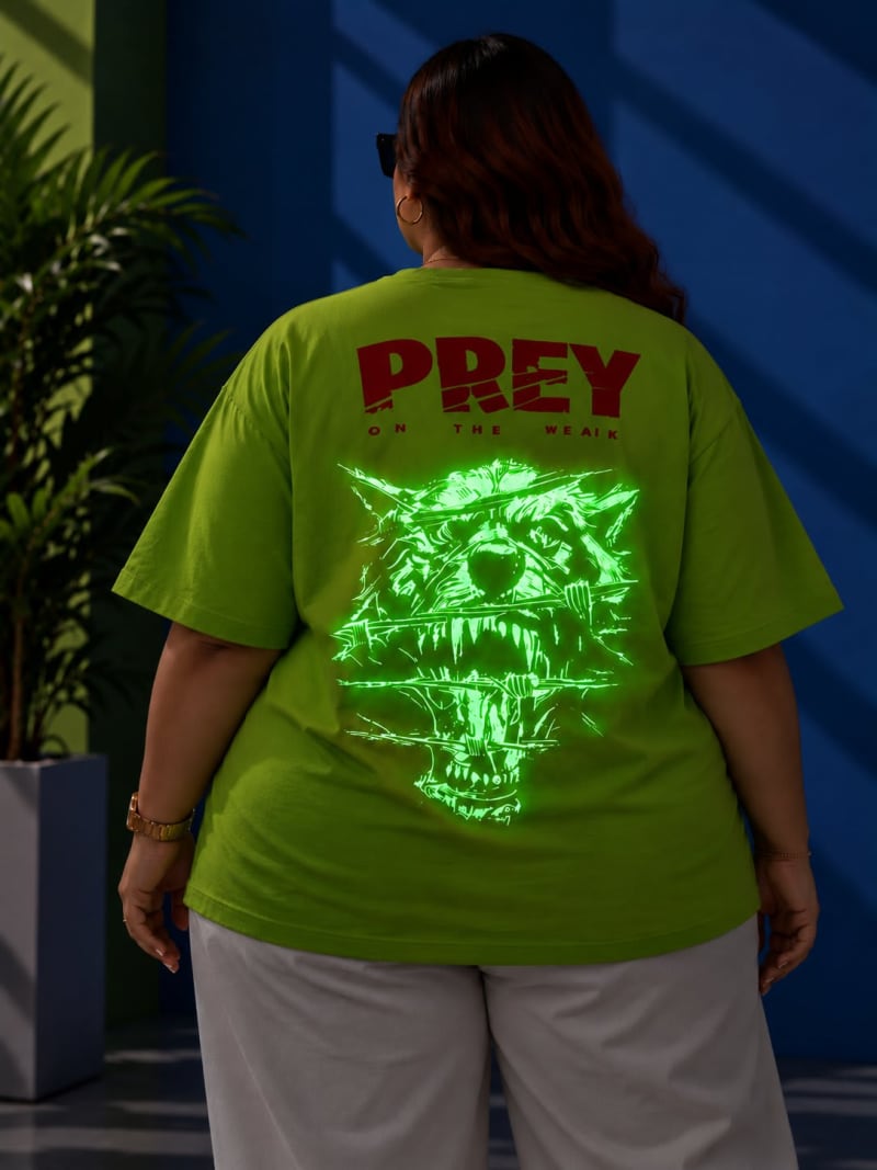 Pockman Premium Plus Size Printed Oversized T-shirt - Image 3