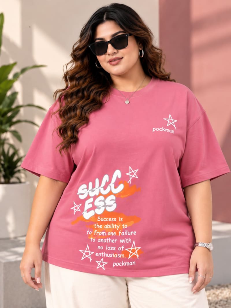 Pockman Premium Plus Size Printed Oversized T-shirt - Image 3